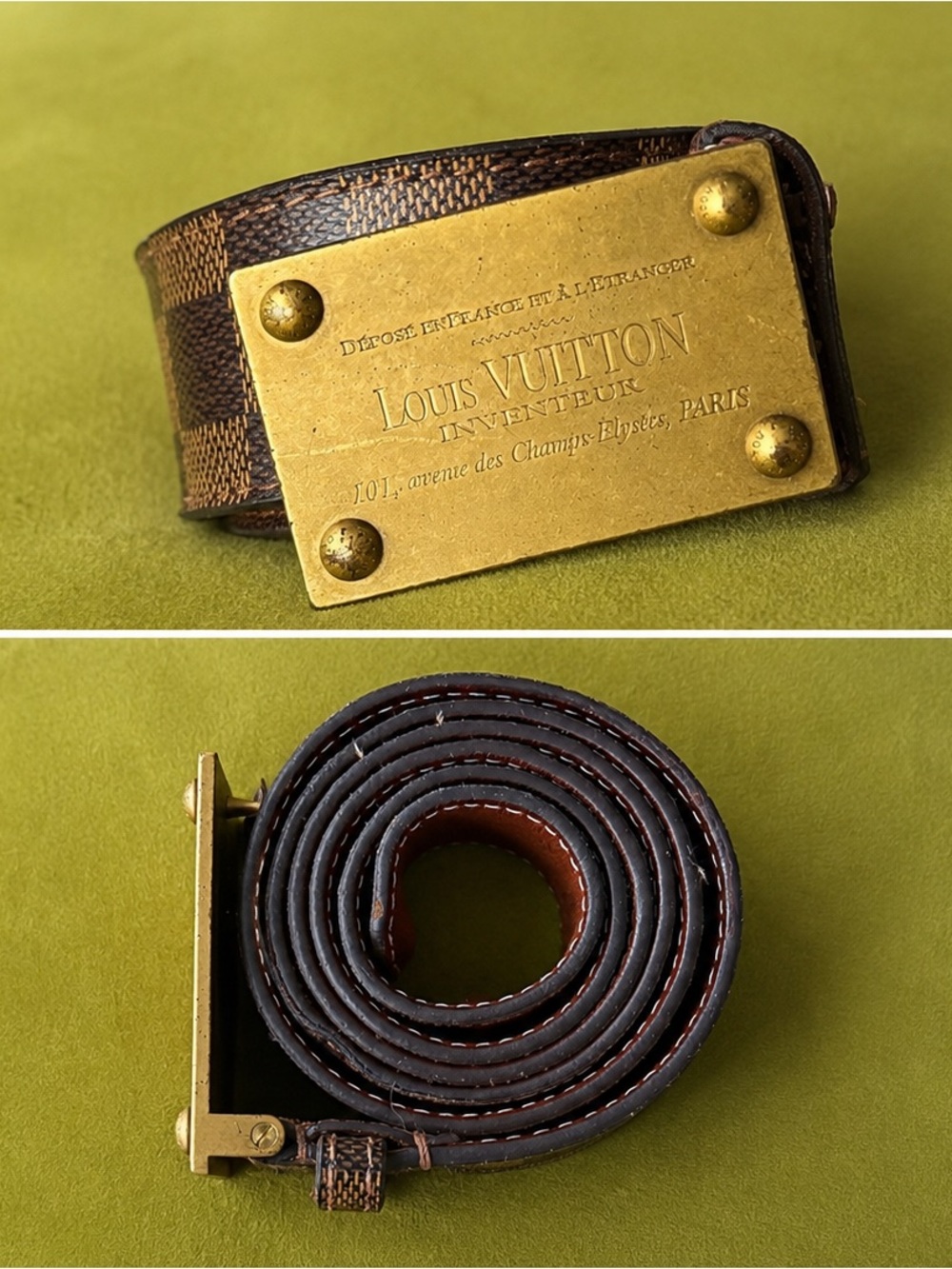 Louis Vuitton Brown Damier Canvas Belt Strap - Picture 3 of 3